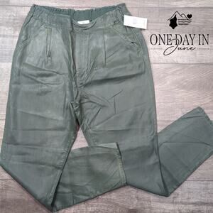 Adriano Goldschmied Pull On Coated Ankle Pants Size 27 (4)